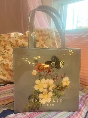 🌸 Ted Baker London Floral PVC Tote | No Ordinary Designer Bag | Soft & Sturdy
